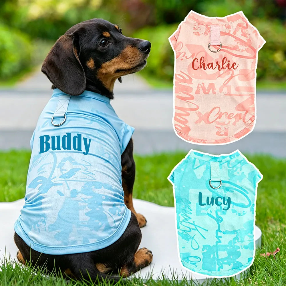 buzybe Personalized Pet Summer Ice Sensation Vest | Custom Cooling Dog &amp; Cat Shirt buzybe