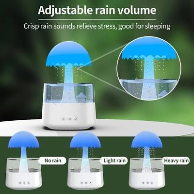 Buzybe Cloud Humidifier with Remote Control &amp; Waterfall Lamp | Relaxing Rain Cloud Aroma Diffuser &amp; LED Night Light BuzyBe