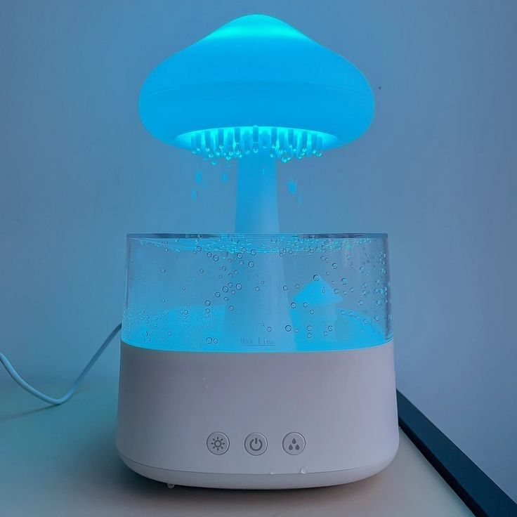 Buzybe Cloud Humidifier with Remote Control &amp; Waterfall Lamp | Relaxing Rain Cloud Aroma Diffuser &amp; LED Night Light BuzyBe