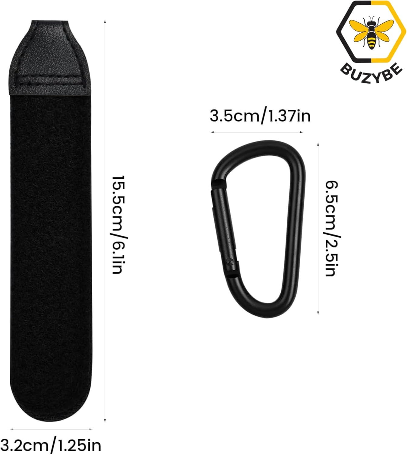 𝐁𝐮𝐳𝐲𝐁𝐞 Baby Stroller Hooks For Hanging Diaper Bags - 4 Pcs Heavy Duty 360° Rotatable Hooks for Shopping Bag, Purses, Clothing, Grocery and Accessories - 2 Premium Leather Hook + 2 Sturdy Metal