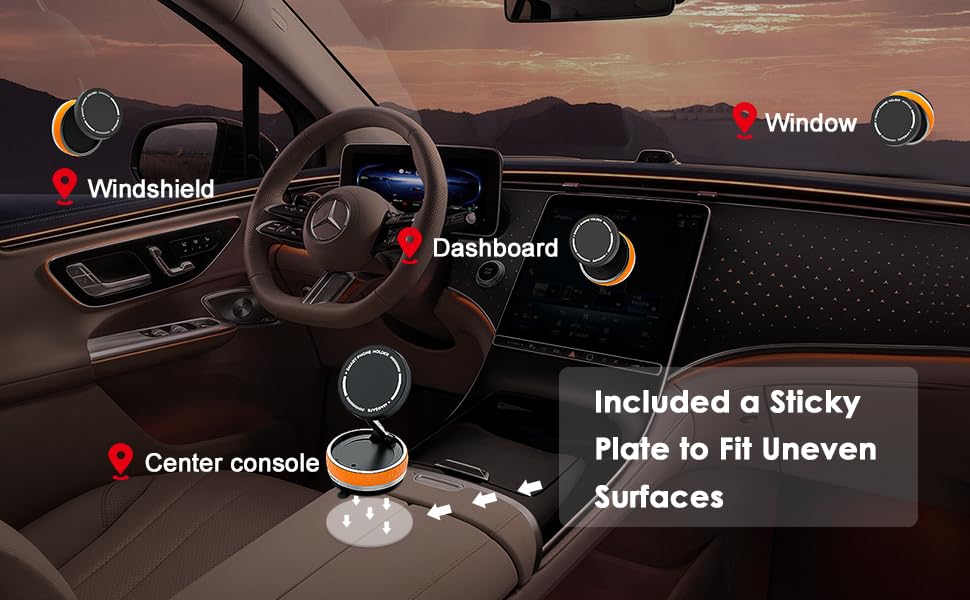 buzybe 360° Magnetic Car Phone Holder | Universal Dashboard & Air Vent Mount for Smartphones BuzyBe