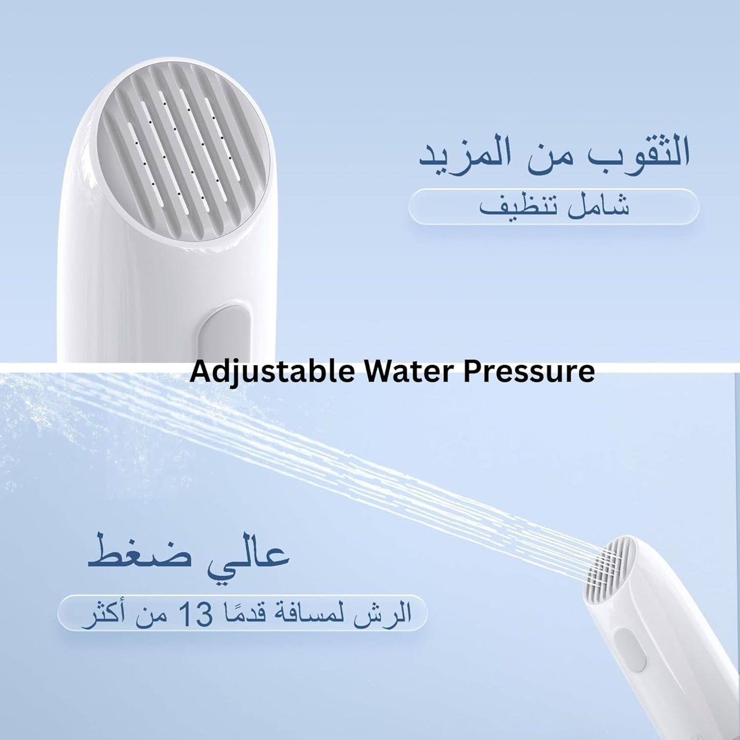 BuzyBe Portable Bidet for Travel | شطاف المسافر USB Rechargeable Electric Shattaf | Handheld High-Pressure Bidet Sprayer for Toilet, Camping Essentials, شطاف السفر Personal Hygiene for Traveling