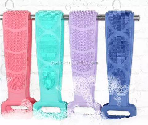 Buzybe Silicone Bath Body Scrubber – Soft Silicone Shower Exfoliating Body Brush BuzyBe