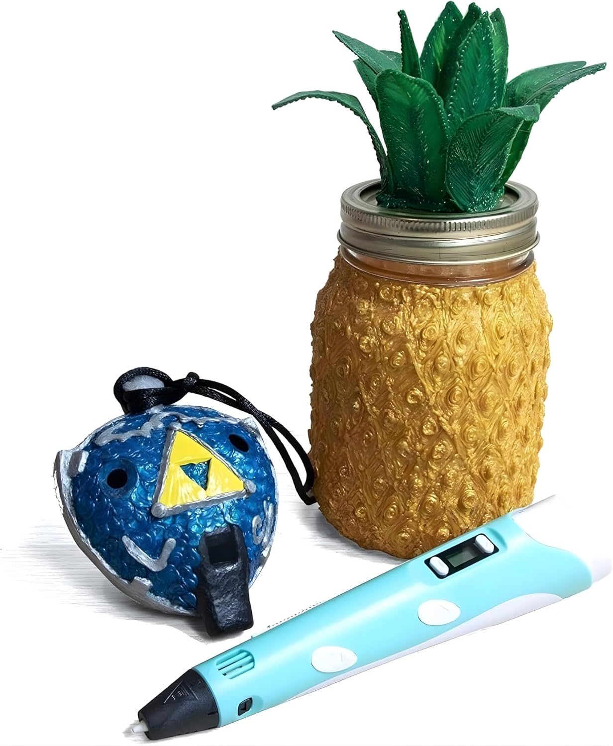 BuzyBe 3D Printing Pen with LCD Display for Kids & Adults – DIY Arts & Crafts Tool with 3 PLA Filaments, Stencil Book & Guide – Safe 3D Pen for Kids, Fun Magic Pen for Creative Projects & Learning