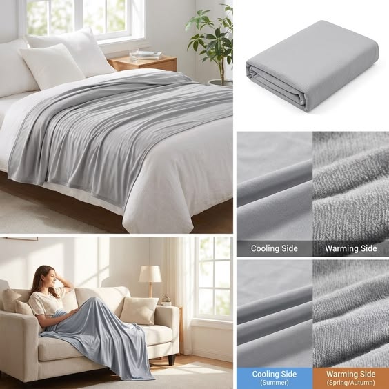 buzybe Silky Cooling Blanket | Lightweight Breathable Summer Blanket for Ultimate Comfort buzybe