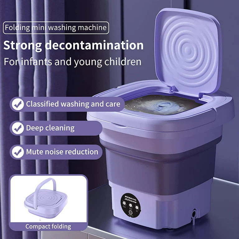 BuzyBe Portable Washing Machine with Dryer – Collapsible Mini Washing Machine with 3 Deep Cleaning Modes BuzyBe