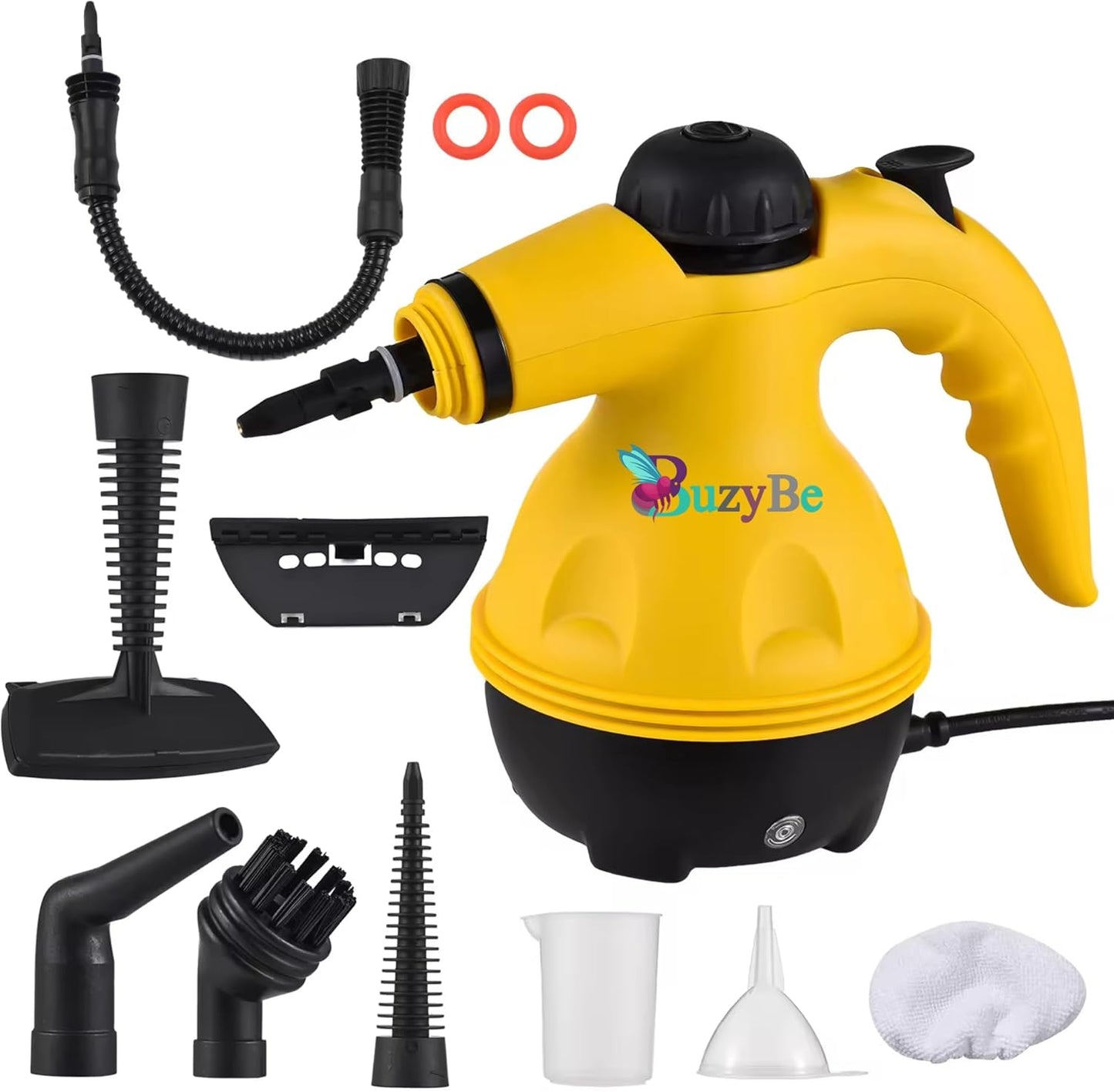 BuzyBe Handheld Steam Cleaner 1000W – High Pressure Portable Steamer for Home, Kitchen, Bathroom, Sofa, Carpet & Floor with 10 Accessories