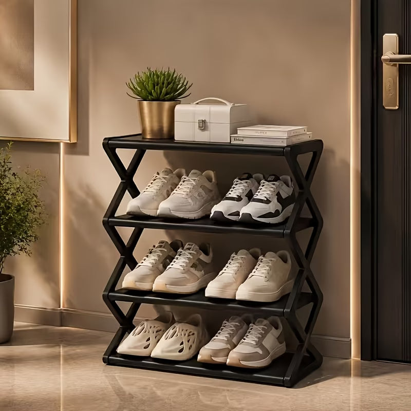 Z-Fold 4-Tier Shoe Rack — No Assembly Needed Casa Noor