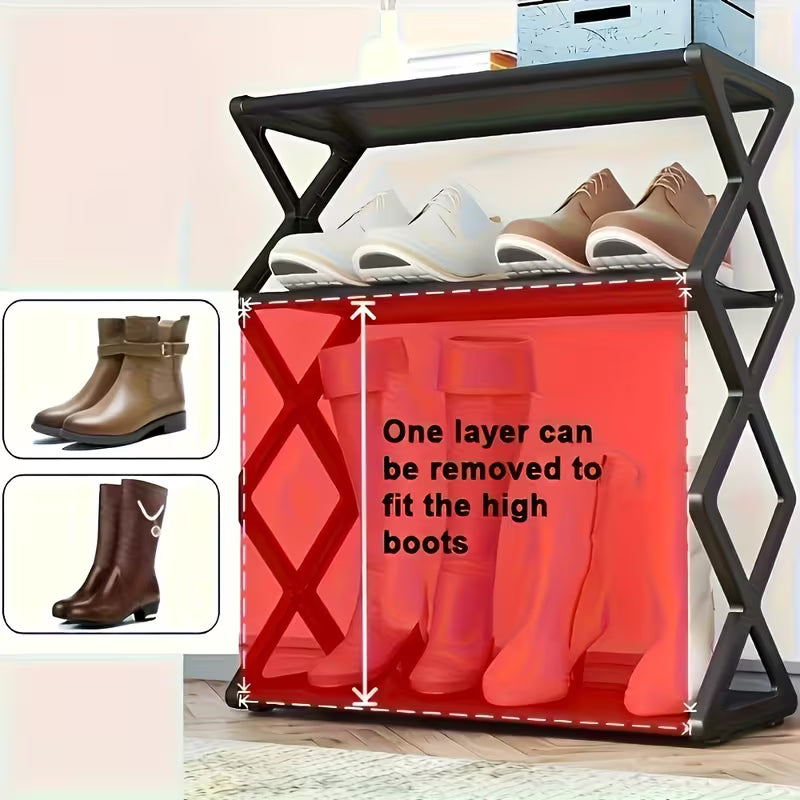 Z-Fold 4-Tier Shoe Rack — No Assembly Needed Casa Noor