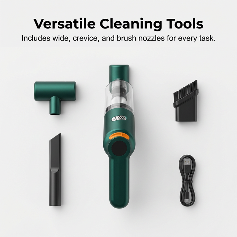 Buzybe High-Power Cordless Vacuum Cleaner Kit for Car | Portable Rechargeable Handheld Auto Vacuum buzybe